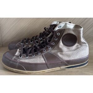 PF FLYERS Hi-Top Brown Canvas Sneaker Boots Men's Size 10